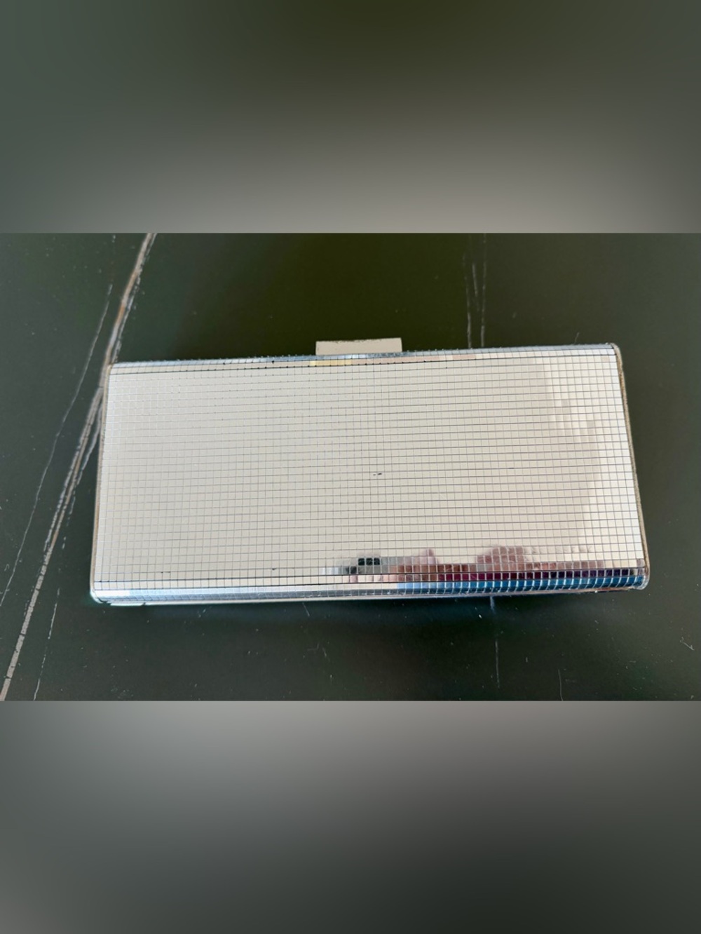 Love Moschino Silver Metallic Tile Evening Clutch Purse – Dust Bag Included - Picture 2 of 12